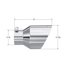 Load image into Gallery viewer, MBRP Exhaust Tip 5in OD Out, 3in. ID, 8in Length, Dual Wall T304 (T5187BLK)