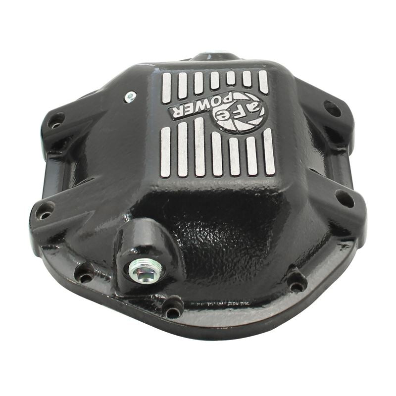 aFe Pro Series Differential Cover Kit Black w/ Machined Fins and Gear Oil (46-70162-WL)