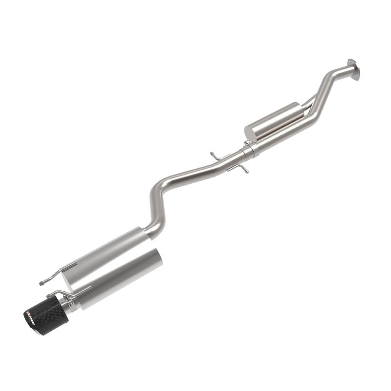 Takeda 2-1/2 IN 304 Stainless Steel Cat-Back Exhaust System Carbon Fiber (49-36058-C)