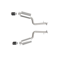 Load image into Gallery viewer, Takeda 2-1/2 IN 304 Stainless Steel Axle-Back Exhaust System w/ Carbon Fiber (49-36060-C)