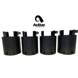 Active Autowerke G8X BMW M2, M3 & M4 OEM Rear Exhaust Tips - Carbon Fiber/Black Chrome (11-092CB)