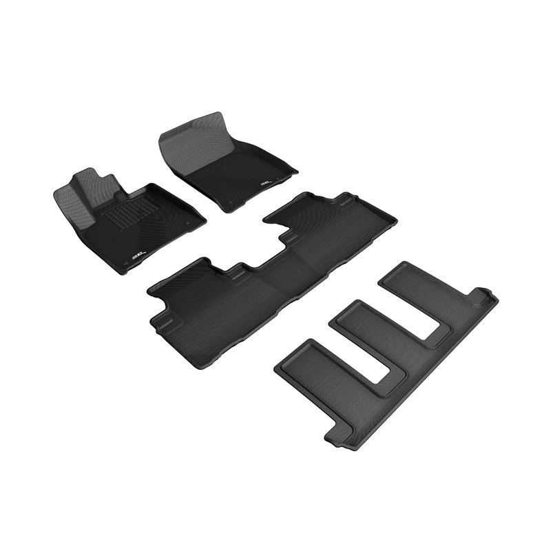 3D Maxpider KAGU Floor Mat, BLACK, 1ST ROW/2ND ROW/3RD ROW (L1LX06001509)