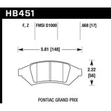 Hawk Performance Performance Ceramic Brake Pads (HB451Z.668)