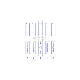 King Engine Bearings Main Bearing Set for 1998-2002 Chevrolet Camaro (MB5293SI 020)