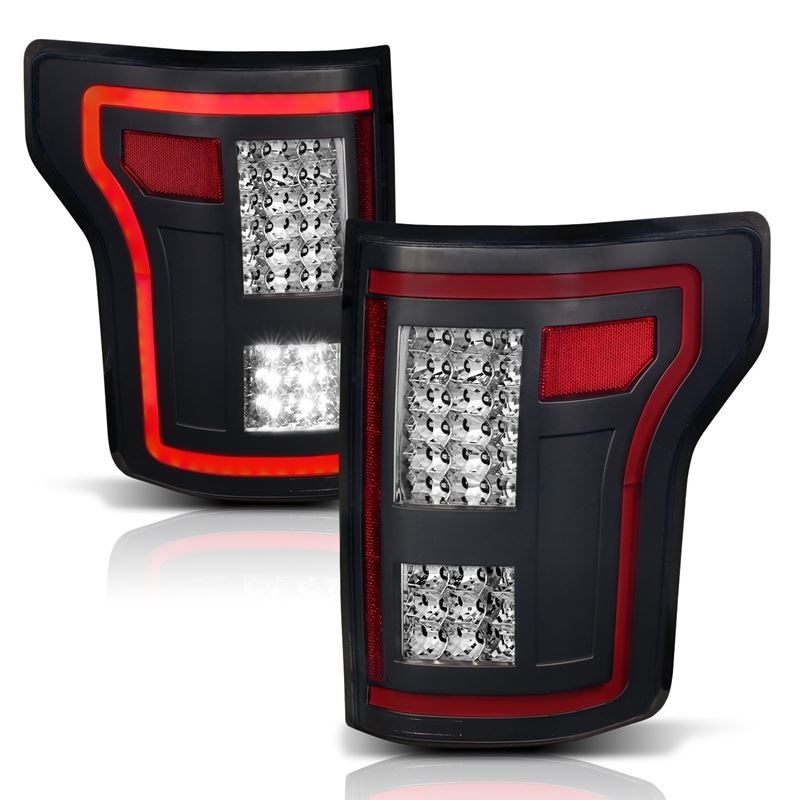 ANZO USA LED Taillights w/Black Sequential Lens, Pair (311293)