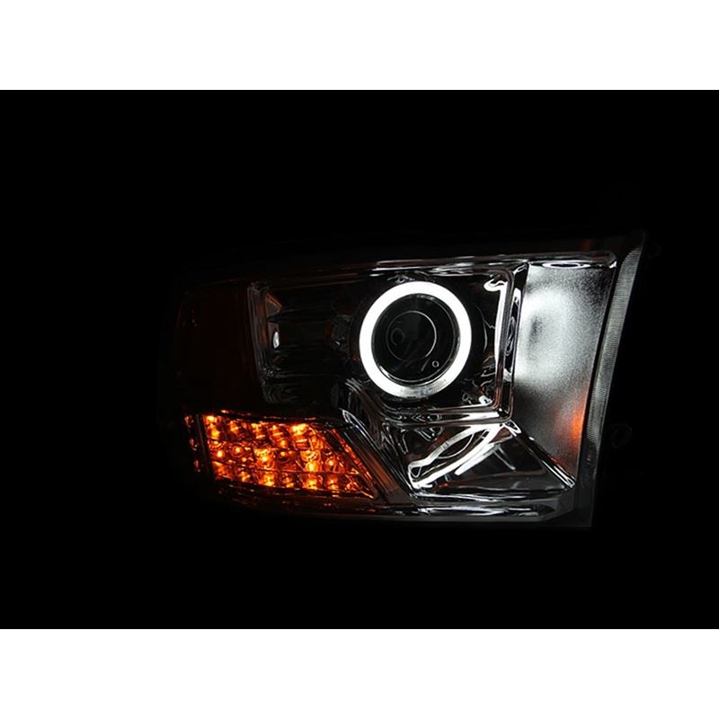 ANZO USA 2009-2016 Dodge Ram 1500 Projector Headlights w/ Halo Chrome (CCFL) (111160)