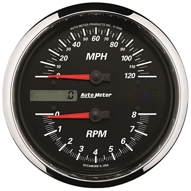 AutoMeter Pro-Cycle Gauge Tach/Speedo 4 1/2in 8K Rpm/120 Mph Black (19466)