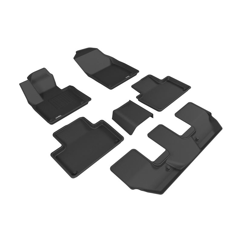 3D Maxpider KAGU Floor Mat, BLACK, 1ST ROW/2ND ROW/3RD ROW (L1VV02001509)