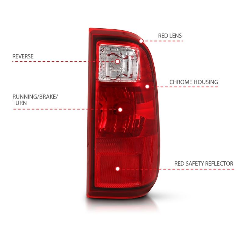 ANZO USA Tail Light Assembly, Red/Clear Lens, OE Replacement, (311305)