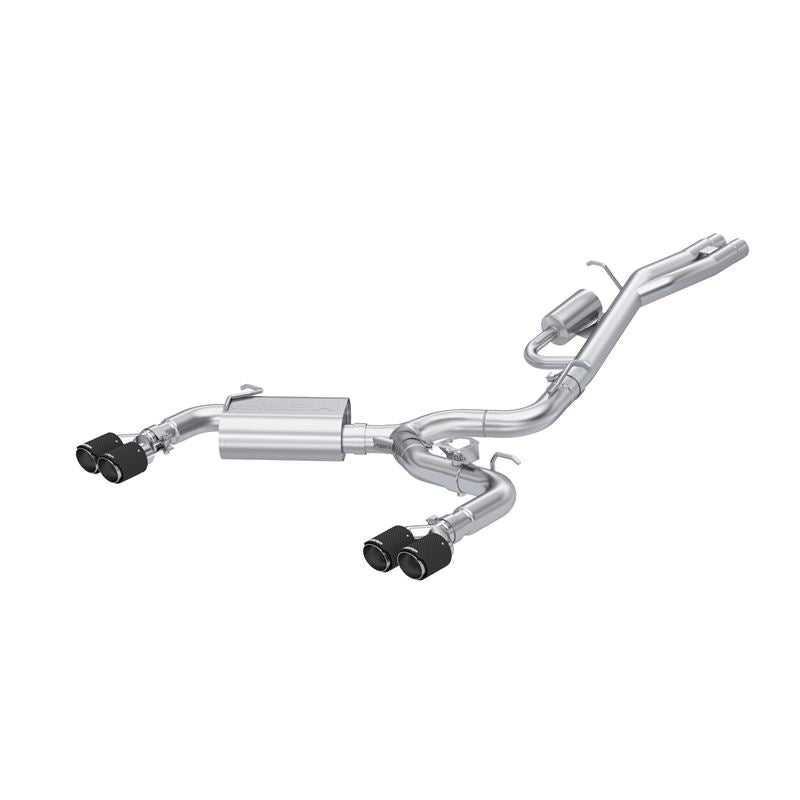 MBRP Exhaust 3in. Cat Back Dual Split Rear T304 Quad CF Tip (S46103CF)