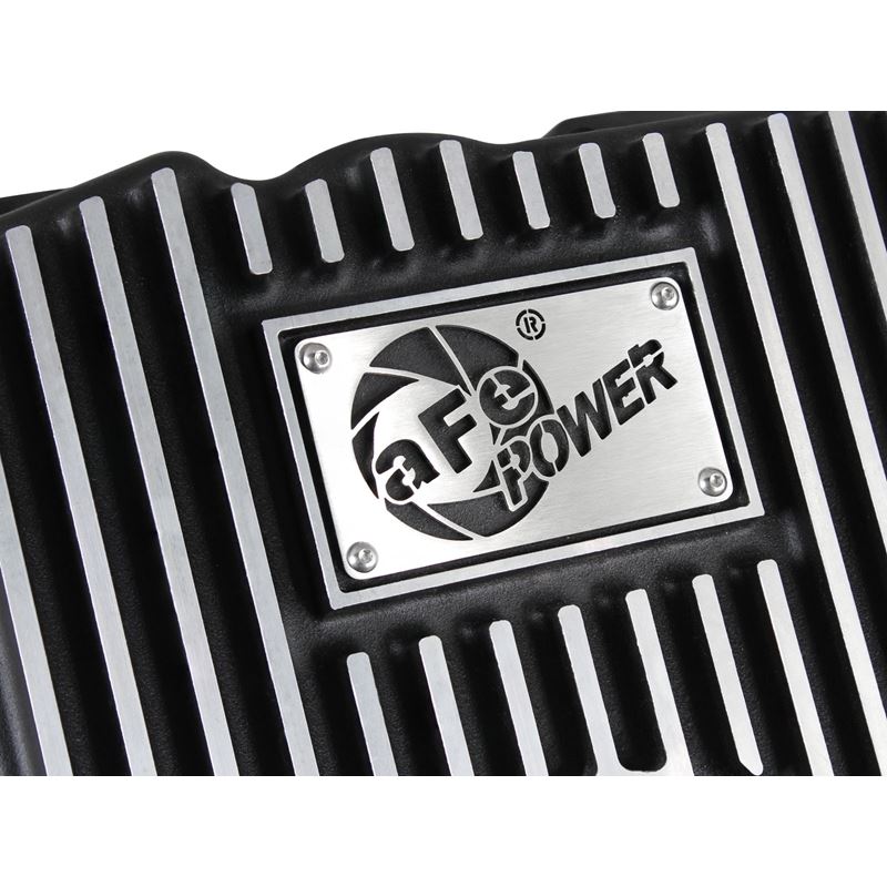 aFe Power Transmission Pan Black w/ Machined Fins (46-70242)