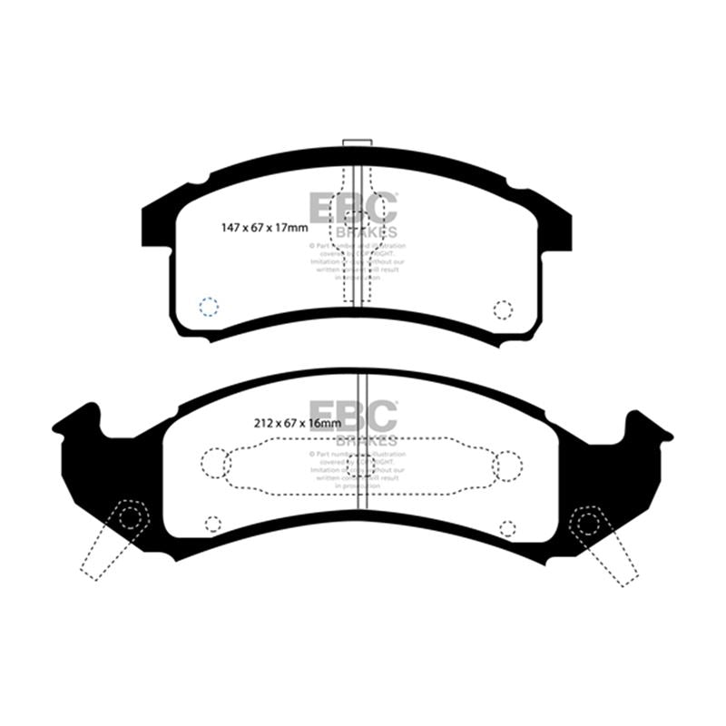 EBC Yellowstuff Street And Track Brake Pads (DP41271R)