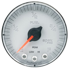 Load image into Gallery viewer, AutoMeter Spek-Pro Gauge Fuel Level 2 1/16in 0-270 Programmable Slvr/Chrm (P312218)