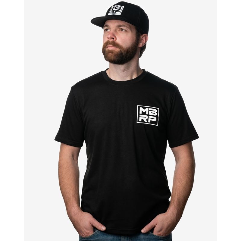 MBRP Exhaust T-Shirt. Square Logo. Black. XL (A6286)