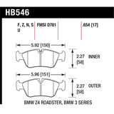 Hawk Performance HP Plus Brake Pads (HB546N.654)