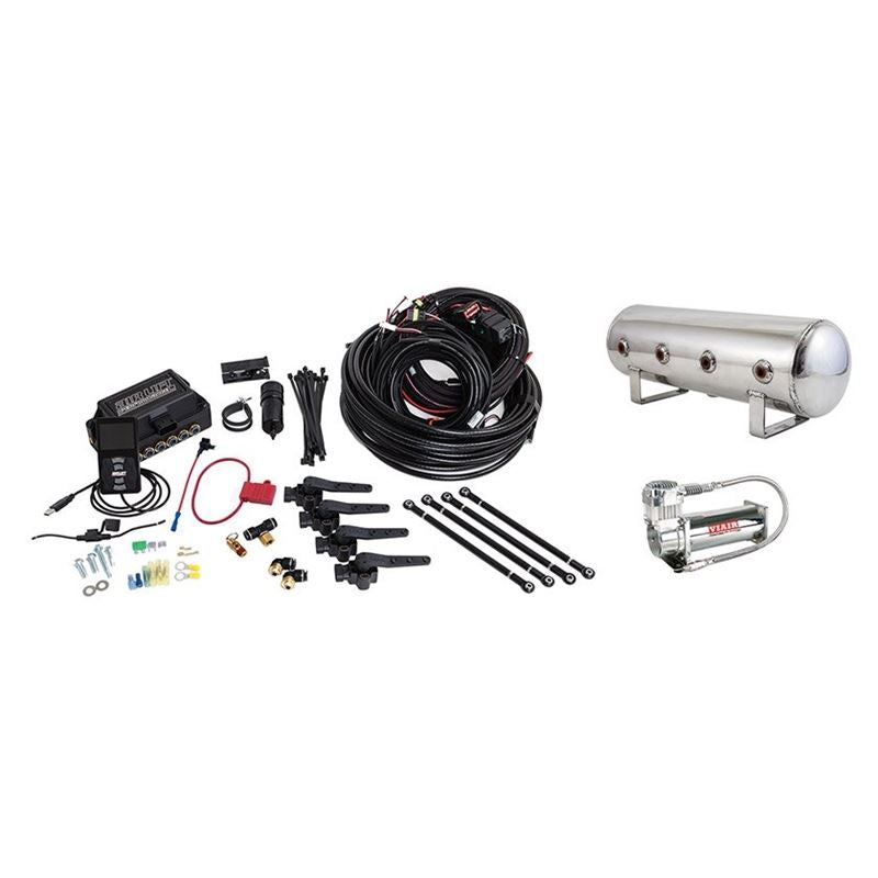 Air Lift Performance 3H (1/4 Air Line 5 Gal  Polished Aluminum Tank VIAIR 444C Comp) (27793)