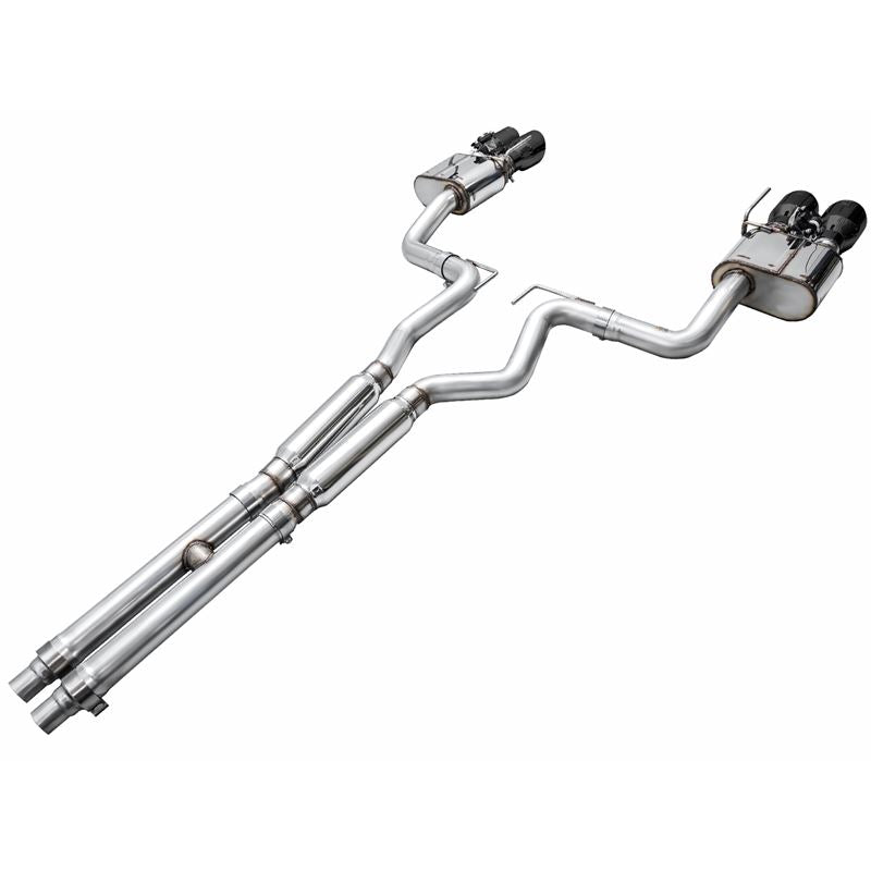 AWE SwitchPath Catback Exhaust w/ Quad Diamond Black Tips for 2024 Ford Mustang GT Fastback S650 RWD (3025-43650)