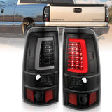 ANZO USA Tail Light Assembly, LED, Clear Lens, Black, Pair, (311333)