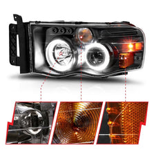 Load image into Gallery viewer, ANZO USA Projector Headlight Set w/Halo, Clear/Amber Lens, Black, Pair, (111490)