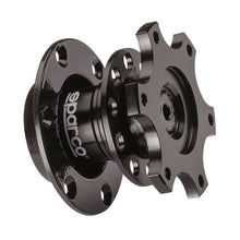 Load image into Gallery viewer, Sparco Black Quick Release Steering Wheel Hub (015R98TU)