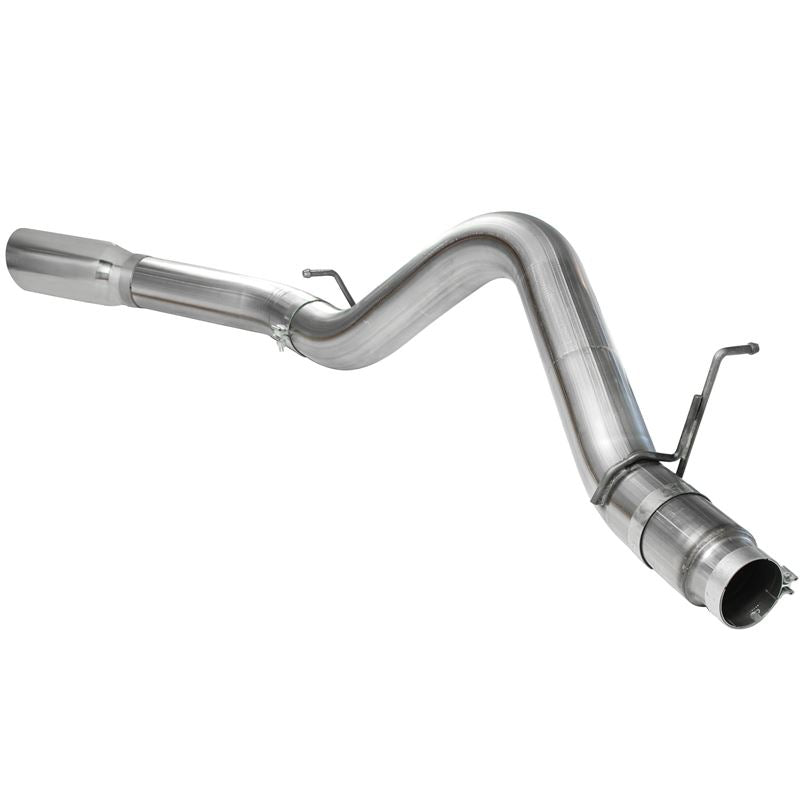 aFe Large Bore-HD 5 IN 409 Stainless Steel DPF-Back Exhaust System w/Polished Tip (49-44041-P)