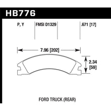 Load image into Gallery viewer, Hawk Performance LTS Brake Pads (HB776Y.671)