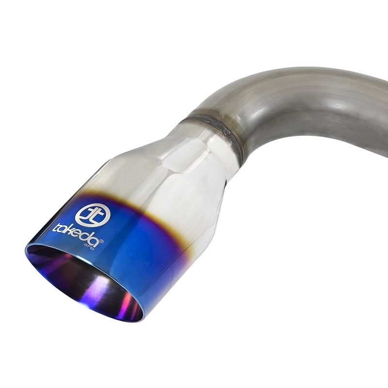 Takeda 3 IN to 2-1/2 IN 304 Stainless Steel Cat-Back Exhaust w/ Blue Flame Tip (49-37003-1L)