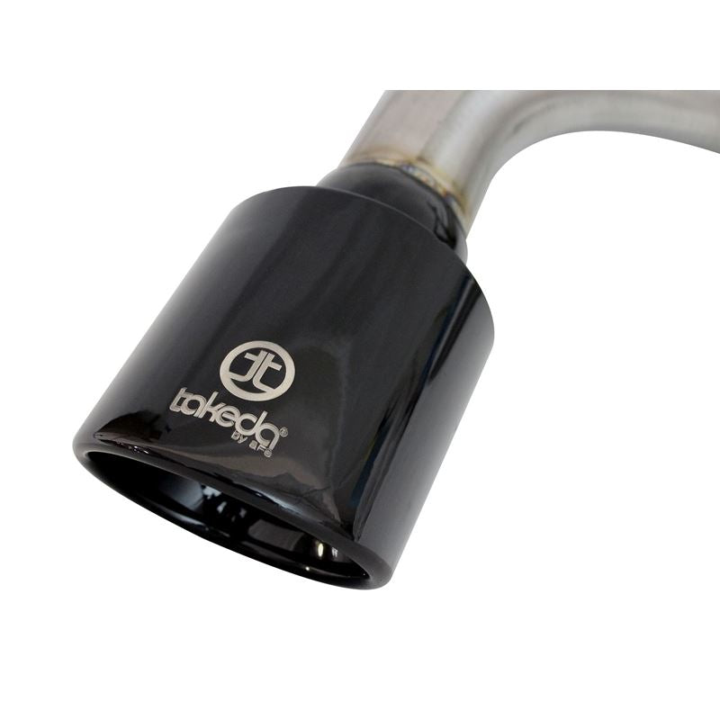 Takeda 2-1/4 to 2-1/2in 304 Stainless Steel Axle-Back Exhaust System w/Black Tip (49-36025-B)