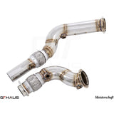 GTHAUS Down Pipe Section cat elimination pipes (76 mm piping) Stainless for 2014-2015 BMW M3(BM3203006)