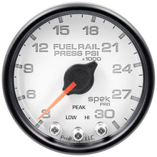 Load image into Gallery viewer, AutoMeter Spek-Pro Gauge Rail Press 2 1/16in 30Kpsi Stepper Motor W/Peak and Warn Wht/Blk (P32112)