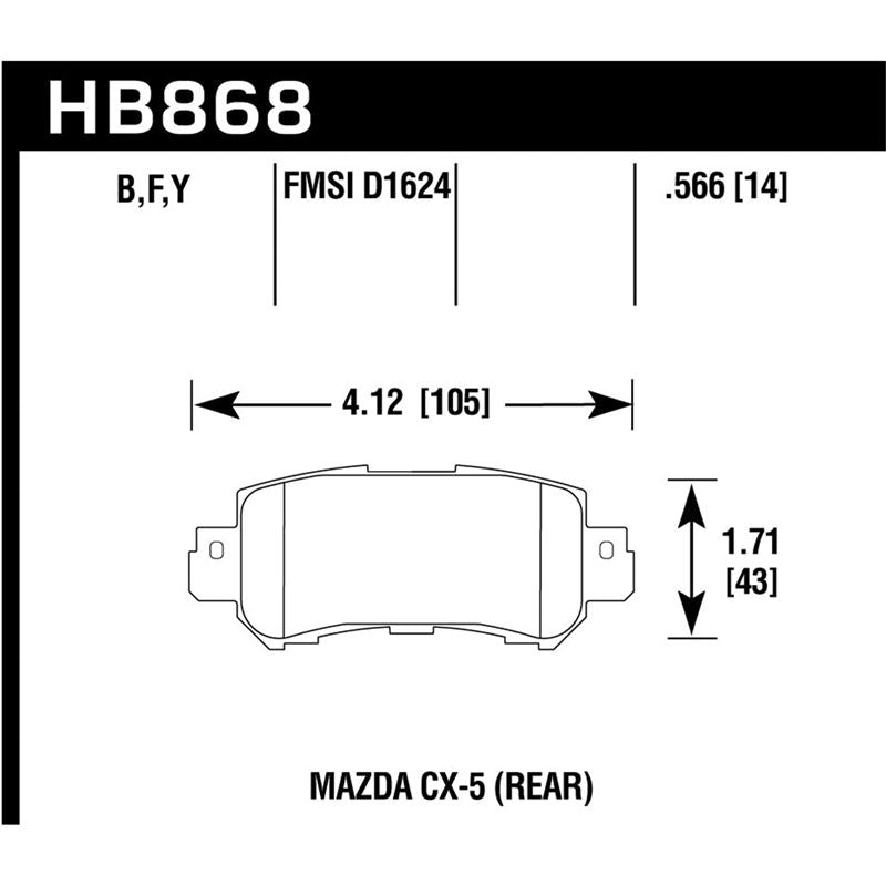 Hawk Performance LTS Brake Pads (HB868Y.566)