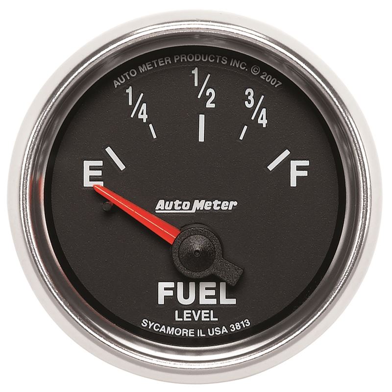 AutoMeter GS 52mm 0-90 ohms Short Sweep Electronic Fuel Level GM Gauge (3813)