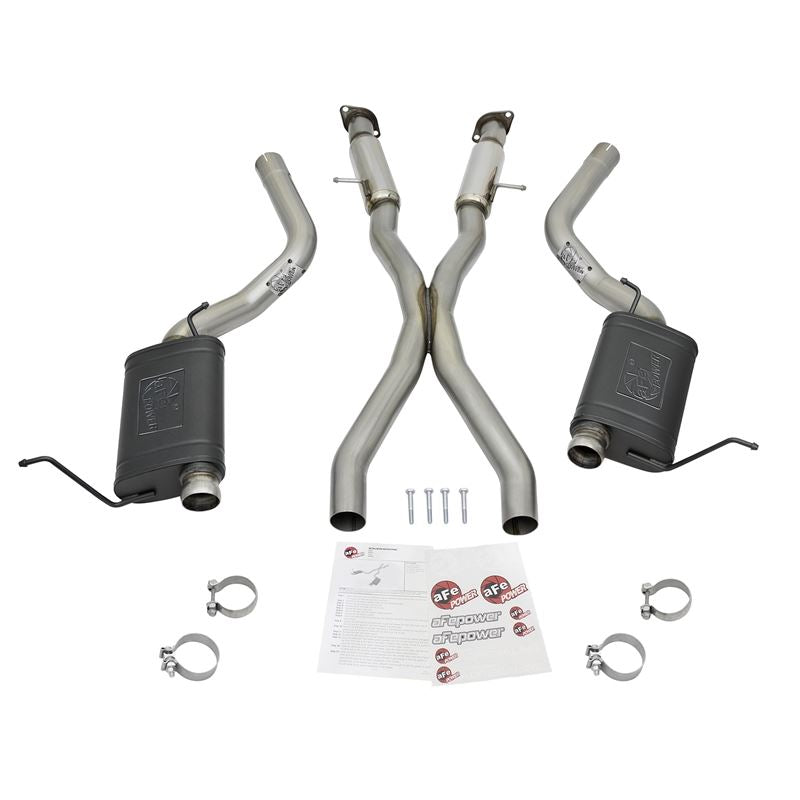 aFe MACH Force-Xp 3 IN 304 Stainless Steel Cat-Back Exhaust System w/ Resonator (49-38059)