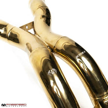 Load image into Gallery viewer, Fabspeed 570S Supreme Titanium X-Pipe Exhaust System (15+) (FS.MCL.570S.GLDTI.OPC)