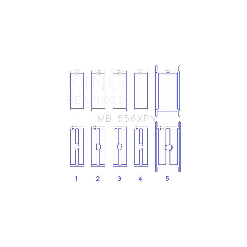 King Engine Bearings Main Bearing Set for 1972-1974 Excalibur Phaeton (MB 556XPN STDX)