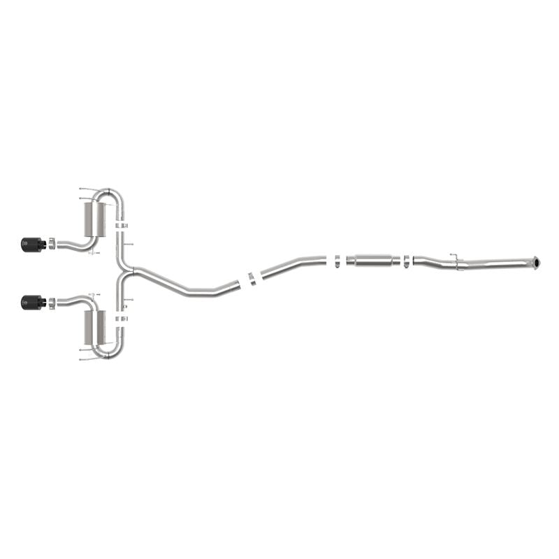 Takeda 3 IN 304 Stainless Steel Cat-Back Exhaust System w/ Black Tips (49-36624-B)