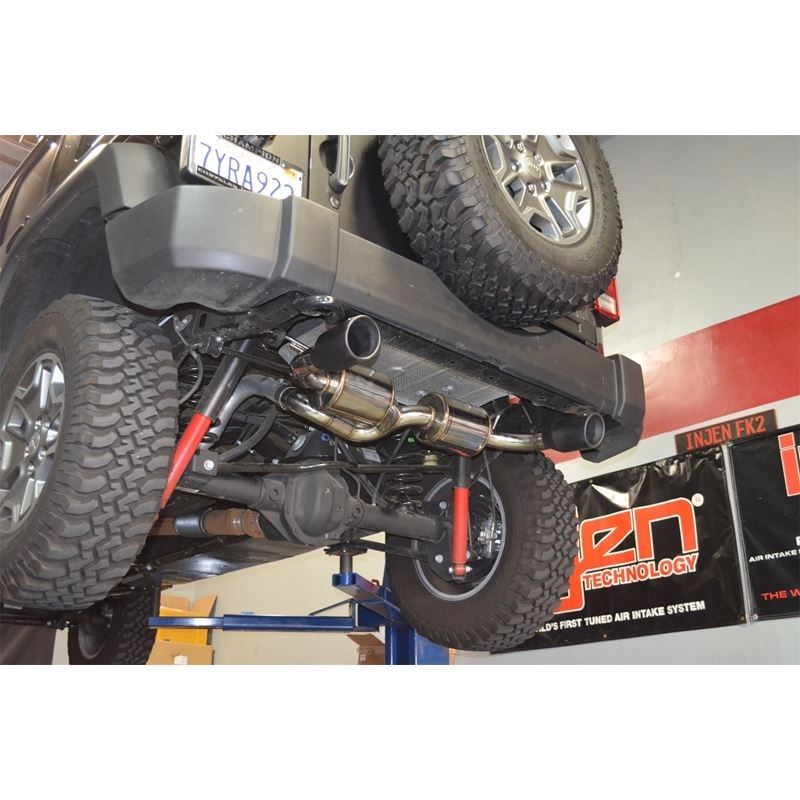 Injen 07-17 Jeep Wrangler JK 3.6L/3.8L 63mm Polished Axle-back Exhaust w/ 4in Black Tips (SES5004P)