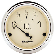 Load image into Gallery viewer, AutoMeter 2in 0 OHMS Empty/30 OHMS Full Antique Beige Fuel Level Gauge (1818)