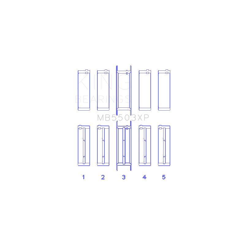 King Engine Bearings Main Bearing Set for 1981-1986 DeTomaso Pantera (MB5503XP 020)