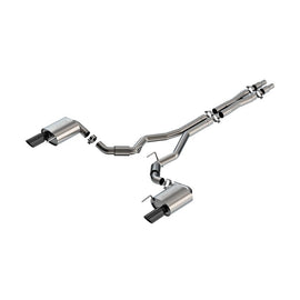 Borla w/o Active Exhaust S-Type Cat-Back Exhaust System - Black Chrome for 2024 Ford Mustang GT 5.0L V8 (140960BC)