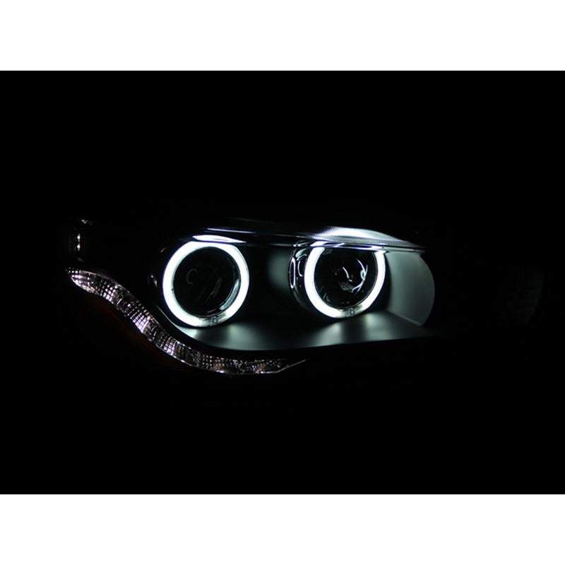 ANZO USA 2008-2015 Mitsubishi Lancer Projector Headlights w/ Halo Black (CCFL) (121428)