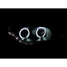 Load image into Gallery viewer, ANZO USA 2008-2015 Mitsubishi Lancer Projector Headlights w/ Halo Black (CCFL) (121428)