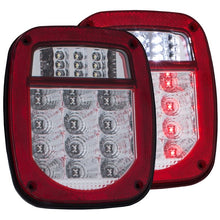 Load image into Gallery viewer, ANZO USA 1976-1985 Jeep Wrangler LED 2 Lens - Red/Clear, Chrome (861082)