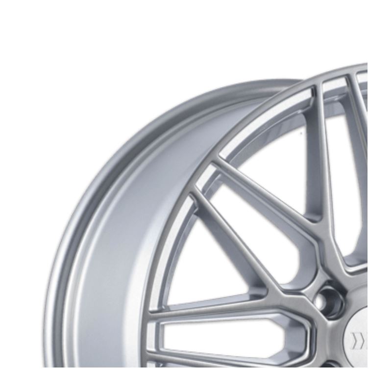 F1R F103 17x8.5 - Brushed Silver Wheel