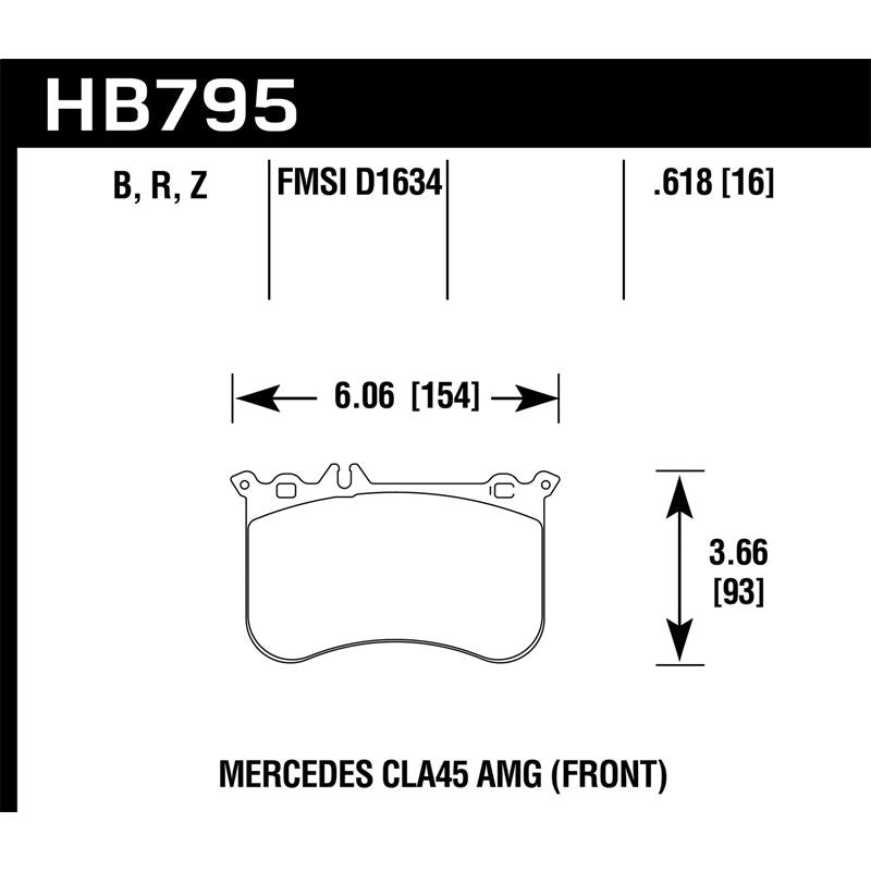 Hawk Performance Performance Ceramic Brake Pads (HB795Z.618)