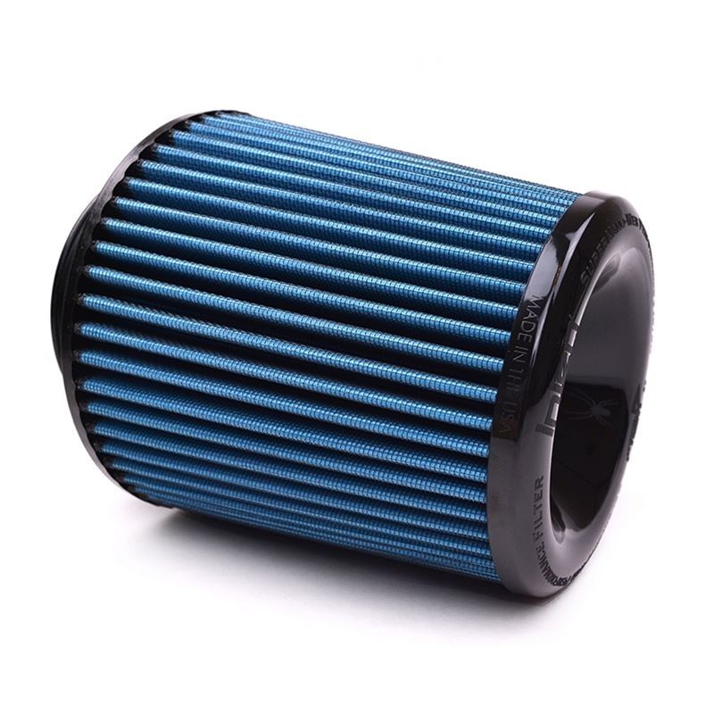 Injen Nanofiber Dry Air Filter - 4in Flange Dia / 6 1/2in Base / 7in Tall / 5 3/8in Top (X-1026-BB)