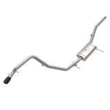 aFe Vulcan Series 2-1/2 IN 304 Stainless Steel Cat-Back Exhaust System w/ Black Tip (49-33145-B)