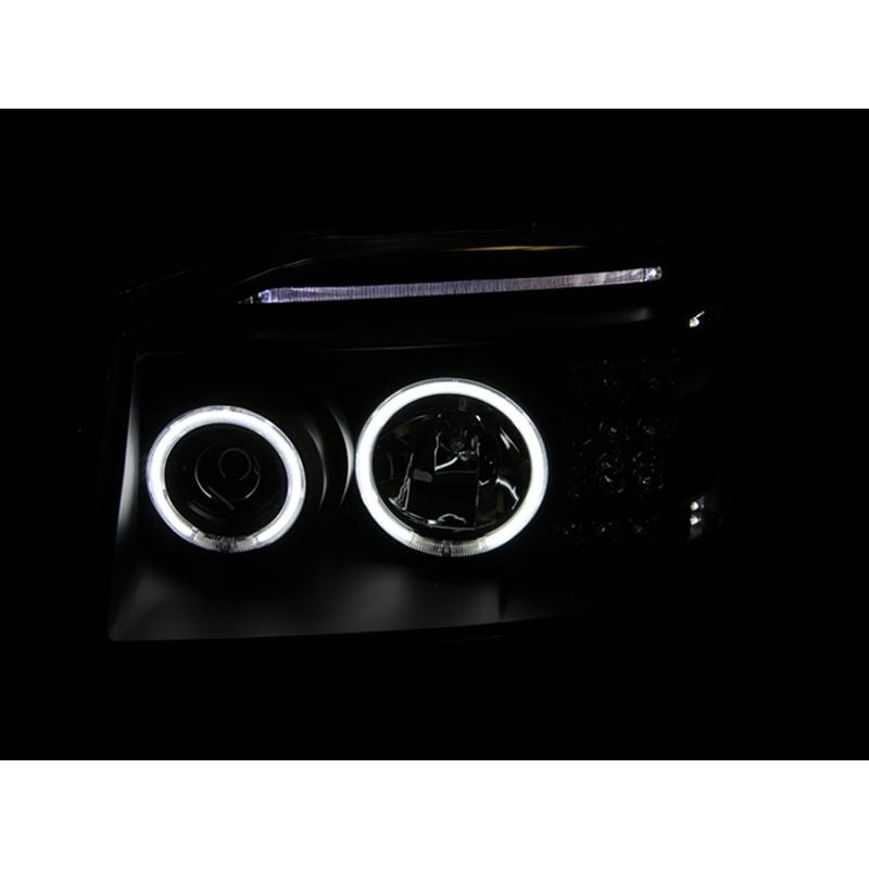 ANZO USA 2001-2004 Nissan Frontier Projector Headlights w/ Halo Black (CCFL) (111172)