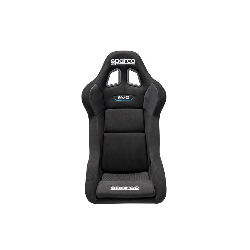 Sparco EVO QRT Racing Seats, Black/Black Cloth with Black Stitch (008007RNR)