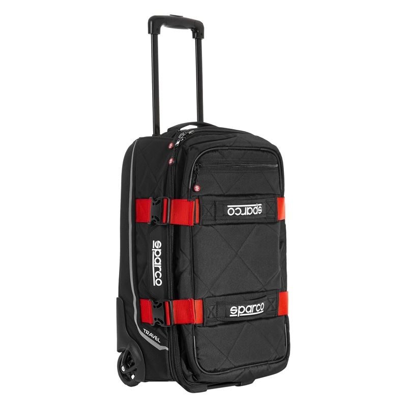 Sparco Travel Carry-On Bag, Black/Red (016438NRRS)